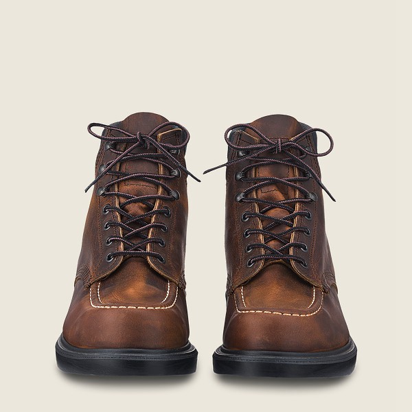 Mens Red Wing Classic Supersole - 6-inchr Rough & Tough Leather - Heritage Boots Dark Brown - FOV876